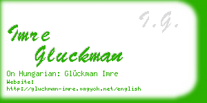 imre gluckman business card